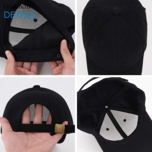 Baseball Caps Baseball Cap 6 Panel Plain Hat for Men Women - Pure Black - C918GX6E2L5 $25.77