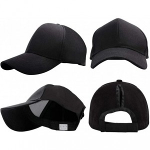Baseball Caps Ponytail Baseball Glitter Ponycaps Adjustable - Classic-black/Khaki - CJ18NG8KS0I $30.31