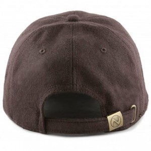 Baseball Caps Unisex Wool Blend Baseball Cap Hat with Adjustable Buckle Closure - Dark Brown - CJ187U8YOMZ $20.07