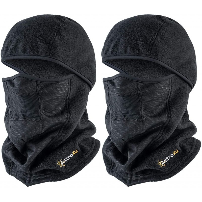 Balaclavas Face Mask 2 Pack Windproof Ski Mask Balaclava for Men Women- Black - Black - CJ18A8M7YY7 $30.69