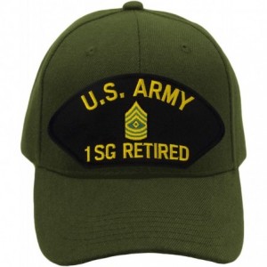 Baseball Caps US Army First Sergeant (1SG) Retired Hat/Ballcap Adjustable One Size Fits Most - Olive Green - CV18T2AUCSX $48.45