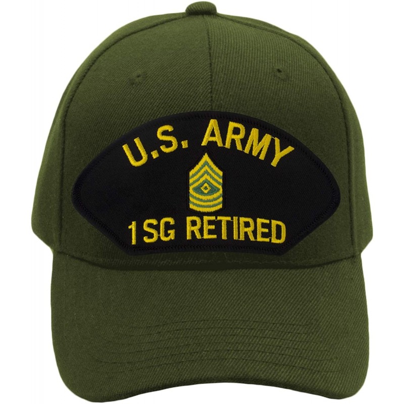 Baseball Caps US Army First Sergeant (1SG) Retired Hat/Ballcap Adjustable One Size Fits Most - Olive Green - CV18T2AUCSX $43.95
