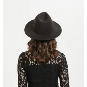 Fedoras Women or Men Woolen Felt Fedora Vintage Short Brim Crushable Jazz Hat - Black - C9184XWWNN5 $34.21