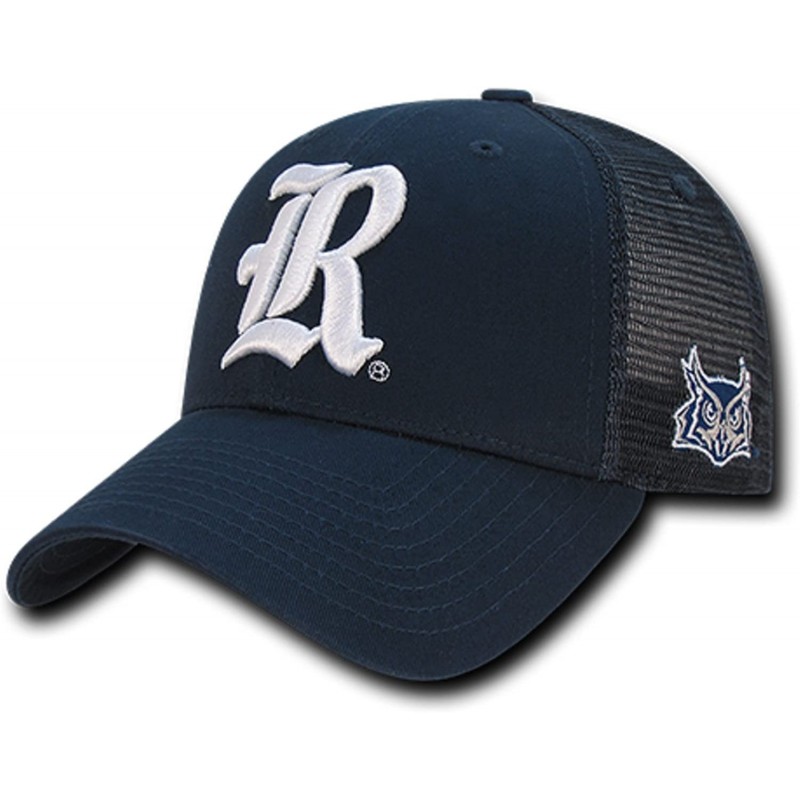 Baseball Caps University of Rice Owls NCAA Structured Trucker Mesh Snapback Baseball Cap Hat Navy Blue - CC18DHEN6HI $44.00
