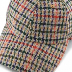 Baseball Caps Unisex Wool Blend Baseball Cap Hat with Adjustable Buckle Closure - Plaid 33 - CD187UKE67C $20.19