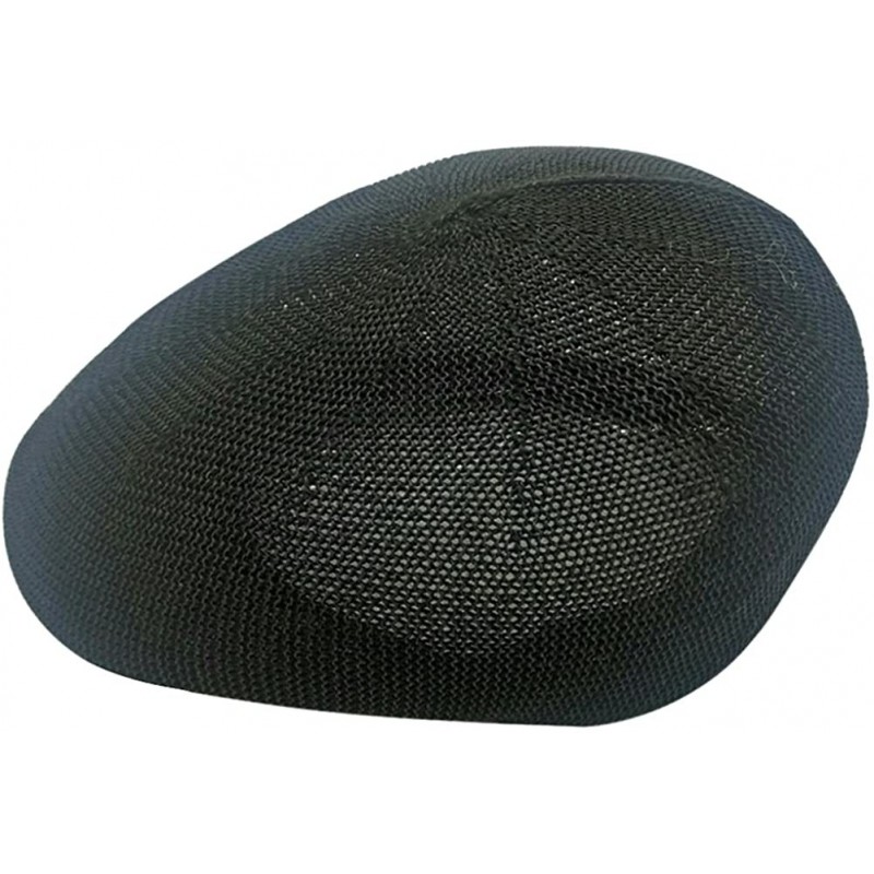 Newsboy Caps Men's Summer Breathable Mesh Hat Newsboy Beret Ivy Cap Flat Cap Driving Hat Sun Hat - Black - CI18442NXNW $27.09