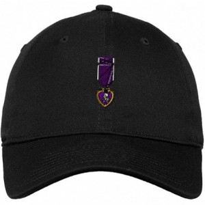 Baseball Caps Custom Low Profile Soft Hat Army Military Purple Heart Embroidery Veteran Cotton - Black - CT18QTMGHGW $38.19