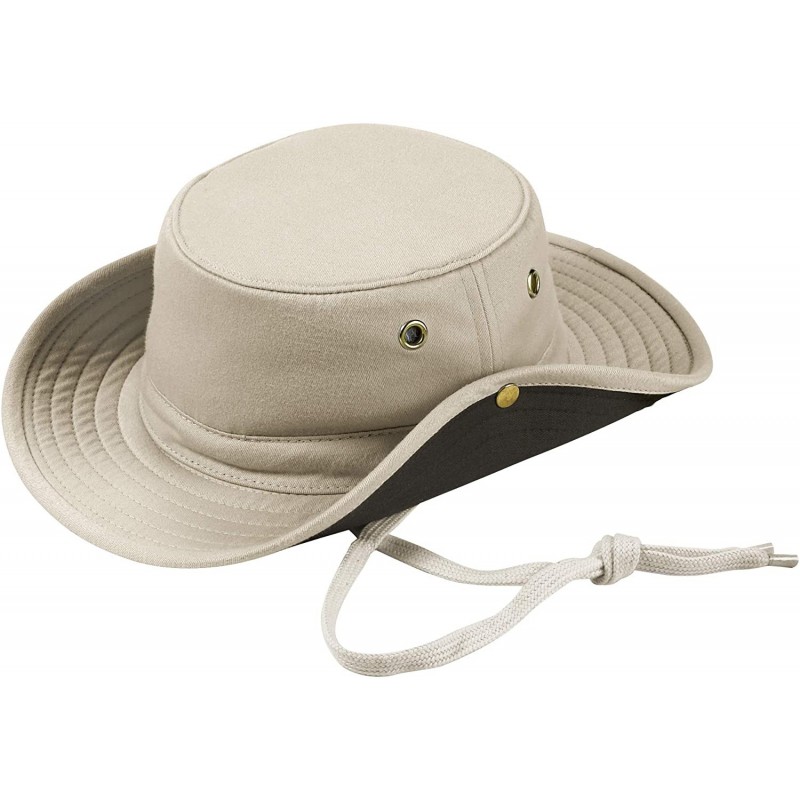 Sun Hats Mens Solarweave Floater Hat with Chincord and Side Snaps - Stone - CG18HWRYRDR $61.42