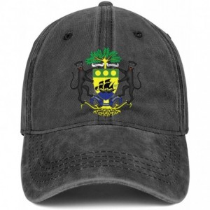 Baseball Caps Unisex Baseball Cap Cowboy Hat Flag Map of Jamaica Dad Hats Trucker Hat - Gabon National Emblem-2 - C418W0X7MW4...