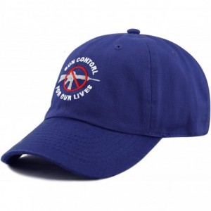 Baseball Caps Never Again & Enough School Walk Out & Gun Control Embroidered Cotton Baseball Cap Hat - Gun Control-royal - CE...