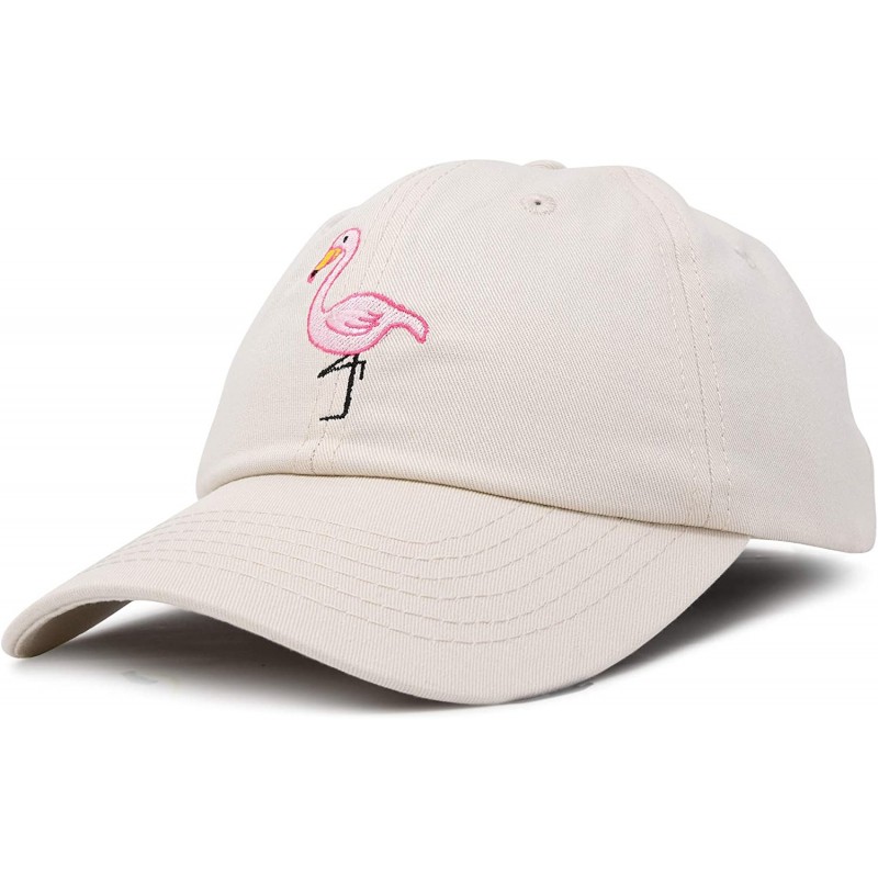Baseball Caps Flamingo Hat Women's Baseball Cap - Beige - CX18M5S63CA $24.74