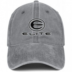 Baseball Caps Mens Elite-Archery-Logo_WPS- Cowboy Baseball Hat Adjustable Trucker Cap FitsFlat Hats - Gray - CJ18X9WECSN $34.31