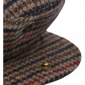 Newsboy Caps Classic Men's Flat Hat Wool Newsboy Herringbone Tweed Driving Cap - Iv1933-brown - CD18CSLL8OM $28.95