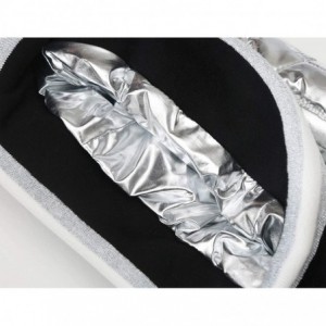 Skullies & Beanies Down Hat for Women Winter Warm Beanie Waterproof Skullies - Silver - C918Z0DXZ9O $25.26