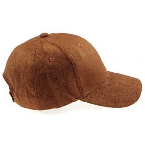 Sun Hats Classic Faux Leather Suede Adjustable Plain Baseball Cap - CX12N8YGEVO $19.22