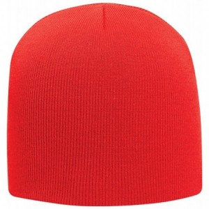 Skullies & Beanies Ultra Soft Acrylic Knit Solid Color Beanies- 8 - Red - CF11U5JRQUP $21.14