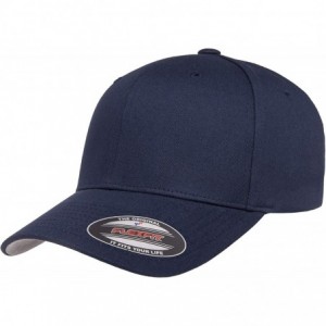 Baseball Caps Cotton Twill Fitted Cap - Navy - CL19085H5CO $30.27
