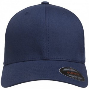 Baseball Caps Cotton Twill Fitted Cap - Navy - CL19085H5CO $27.42