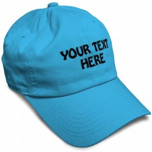 Baseball Caps Soft Baseball Cap Custom Personalized Text Cotton Dad Hats for Men & Women - Aqua - CF18DMC3REE $33.15