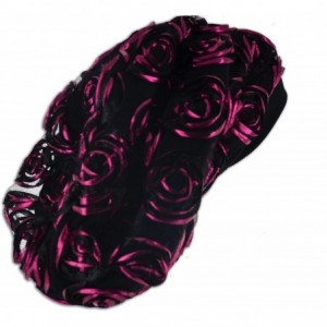 Skullies & Beanies Rose Baggy Beanie Hat Bun Cap Skull Cap Knit Hat - CO11KT8DFNT $17.54