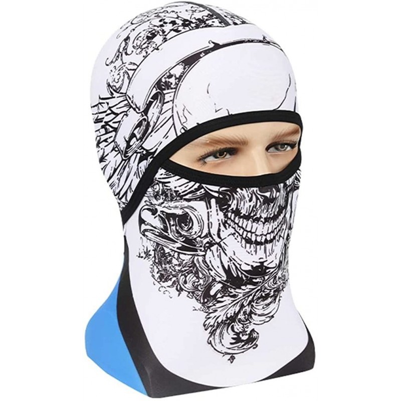Balaclavas Unisex Windproof Balaclava Face Mask Breathable Headwear - Skull Wings - C5188ATCDQC $23.36
