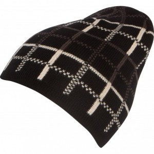 Skullies & Beanies Basile Soft and Warm Everyday Commuter Knit Hat Beanie Unisex - 1762-black Plaid - C1186UH89I9 $20.45