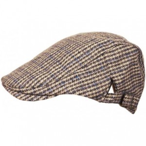 Newsboy Caps Mens Classic English Tweed Flat Cap - Sand Check-a - C611KGSVAKV $14.90