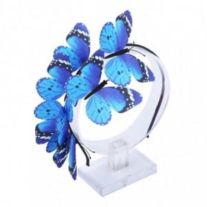 Headbands Butterfly Headband Printed Costume - Navy Blue - C918QMYRD65 $21.00