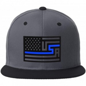 Baseball Caps USA Redesign Flag Thin Blue Red Line Support American Servicemen Snapback Hat - CG18RIER7GO $33.81