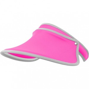 Visors Women's Sports SPF40+ UV Protection Full Face Plastic Shield Solar Hat Sun Visor Cap (Hot Pink) - CC12F6ZF4R9 $49.66