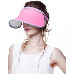 Visors Women's Sports SPF40+ UV Protection Full Face Plastic Shield Solar Hat Sun Visor Cap (Hot Pink) - CC12F6ZF4R9 $49.06