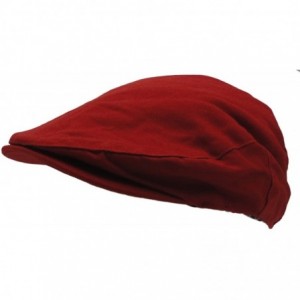 Newsboy Caps Men's Cotton Front Button Flat Cap Ivy Gatsby Newsboy Hunting Hat (Red) - CA186COY0K7 $19.32