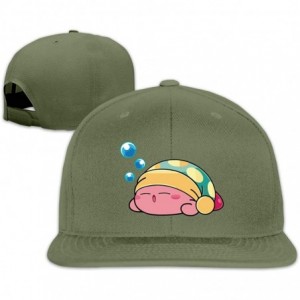 Baseball Caps Funny Cute Sleeping Kirby Unisex Hip-Hop Korea Fashion Adjustable Moss Green Baseball Cap - Moss Green - CA18M4...