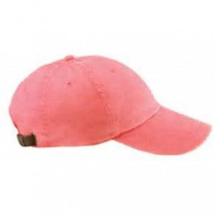 Baseball Caps Monogrammed 6-Panel Low-Profile Washed Pigment-Dyed Cap - Coral - C712IJQE7AL $41.11
