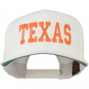 Baseball Caps College Texas Embroidered Snapback Cap - Beige Khaki - CH11ND5PLXR $61.60