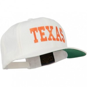 Baseball Caps College Texas Embroidered Snapback Cap - Beige Khaki - CH11ND5PLXR $51.33