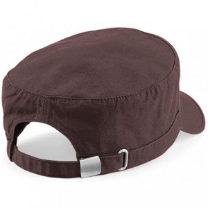 Baseball Caps Organic Cotton Army Cap - Chocolate - C511E5OB1BL $18.10