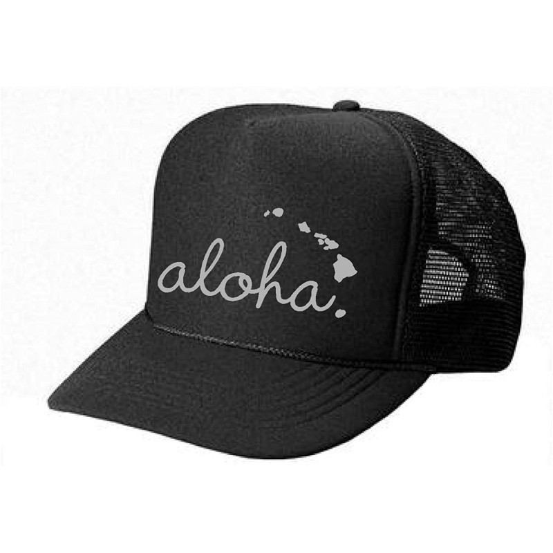 Baseball Caps Hawaii Honolulu HAT - Aloha - Cool Stylish Apparel Accessories - Black-gold Print - C818562N2IN $33.03