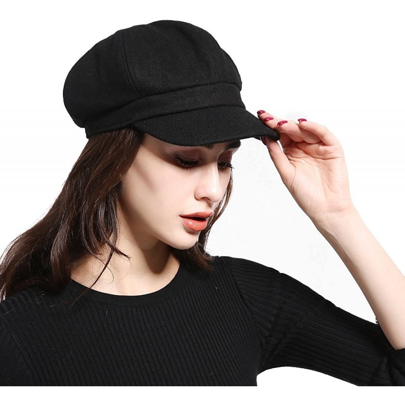 Melton Wool Newsboy Gatsby Ivy Baker Boy Cap Visor Beret Cabbie Hat for ...