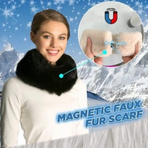 Skullies & Beanies Women Winter Faux Fur Neck Warmer Soft Fluffy Elegant Faux Fur Collar Scarves - Light Gray-scarf - C2193LD...