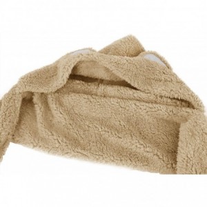 Skullies & Beanies Womens Girls Winter Warm Cartoon Plush Hat with Scarf Pocket Gloves Hoodie Cap - Beige - CF18Z96R0RU $24.04