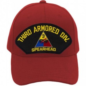 Baseball Caps 3rd Armored Division Spearhead Hat/Ballcap Adjustable One Size Fits Most - Red - CC18RQD9DWD $46.12