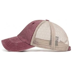 Baseball Caps Vintage Unisex Adjustable Athletic Trucker Hat Mesh Back Hat Baseball Hats for Womens/Mens Dad Hat Snap Cap - R...