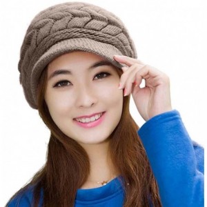 Skullies & Beanies Winter Scarf Hat Visor Caps Infinity Scarves Knit Warm Snow Hats Women - Hat (Coffee) - CJ12NZYXE4L $20.40