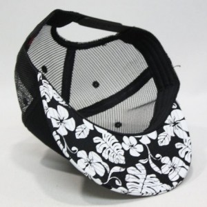 Baseball Caps Premium Floral Hawaiian Cotton Twill Adjustable Snapback Baseball Caps - Flower/Black/Black Mesh - CE12CDN161F ...