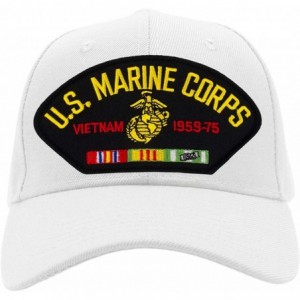 Baseball Caps US Marine Corps - Vietnam War Hat/Ballcap Adjustable One Size Fits Most - White - CB18RTXI3G3 $45.11