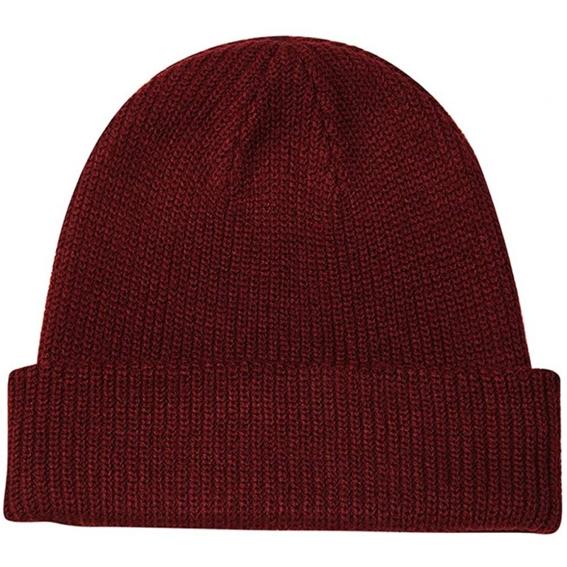 Skullies & Beanies Warm Daily Slouchy Beanie Hat Knit Cap for Men and Women - Burgundy - C418UCGSOM0 $18.54