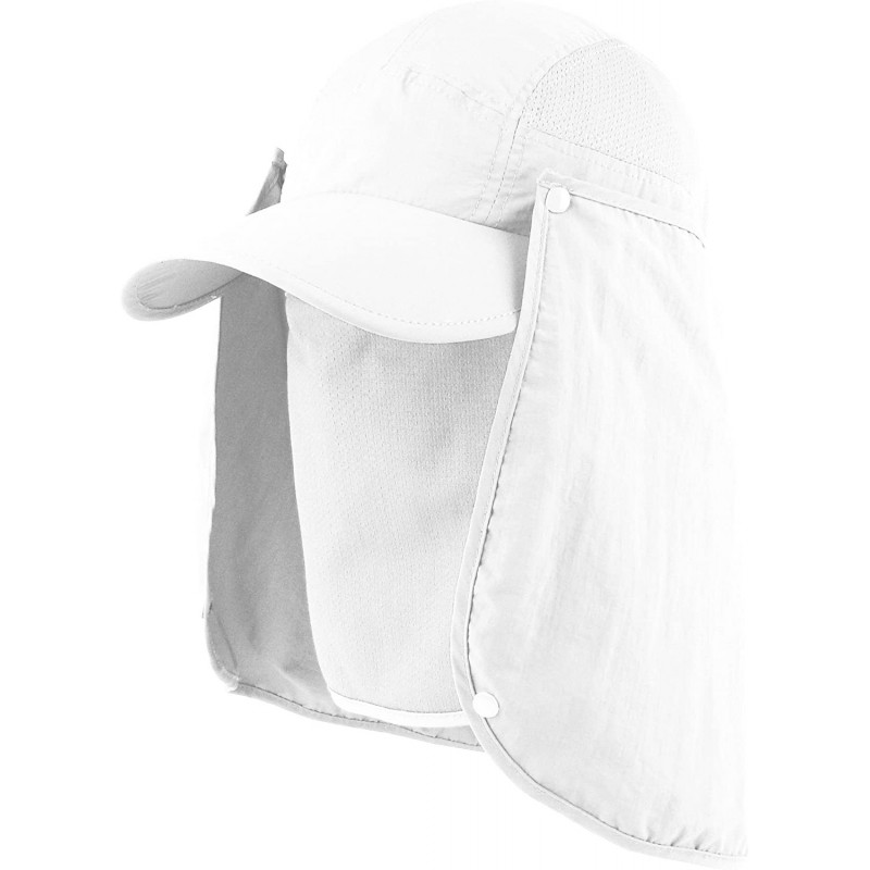 Sun Hats Taslon UV Cap Large Bill Cap - White - C411LV4GAUT $31.40