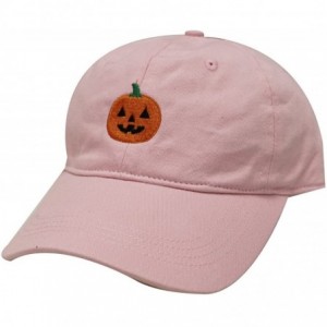 Baseball Caps Halloween Pumpkin Cotton Baseball Dad Caps - Pink - CD12M1OAE63 $22.58