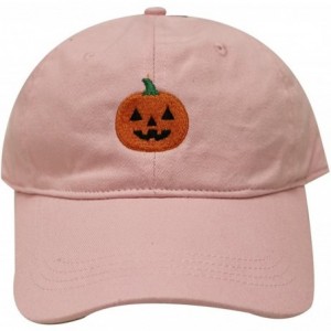 Baseball Caps Halloween Pumpkin Cotton Baseball Dad Caps - Pink - CD12M1OAE63 $22.58